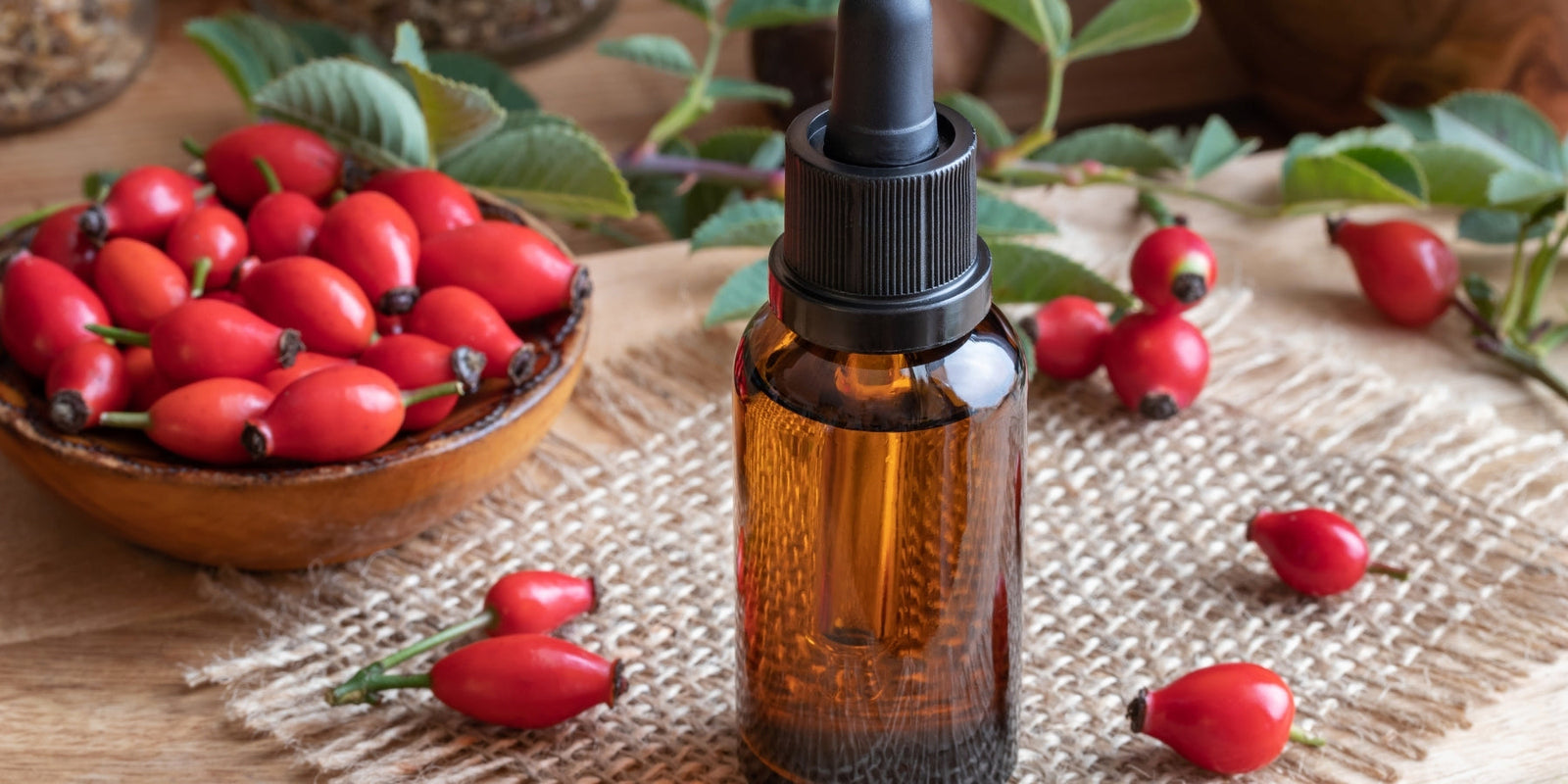 Rosehip oil facial skincare treatment with botanical ingredients supporting skin regeneration, hydration, and healthy glowing skin by Sow Eden