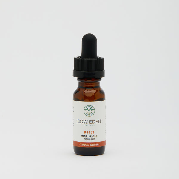 Boost CBD Elixir | Cinnamon Turmeric Tincture | By Sow Eden Organics