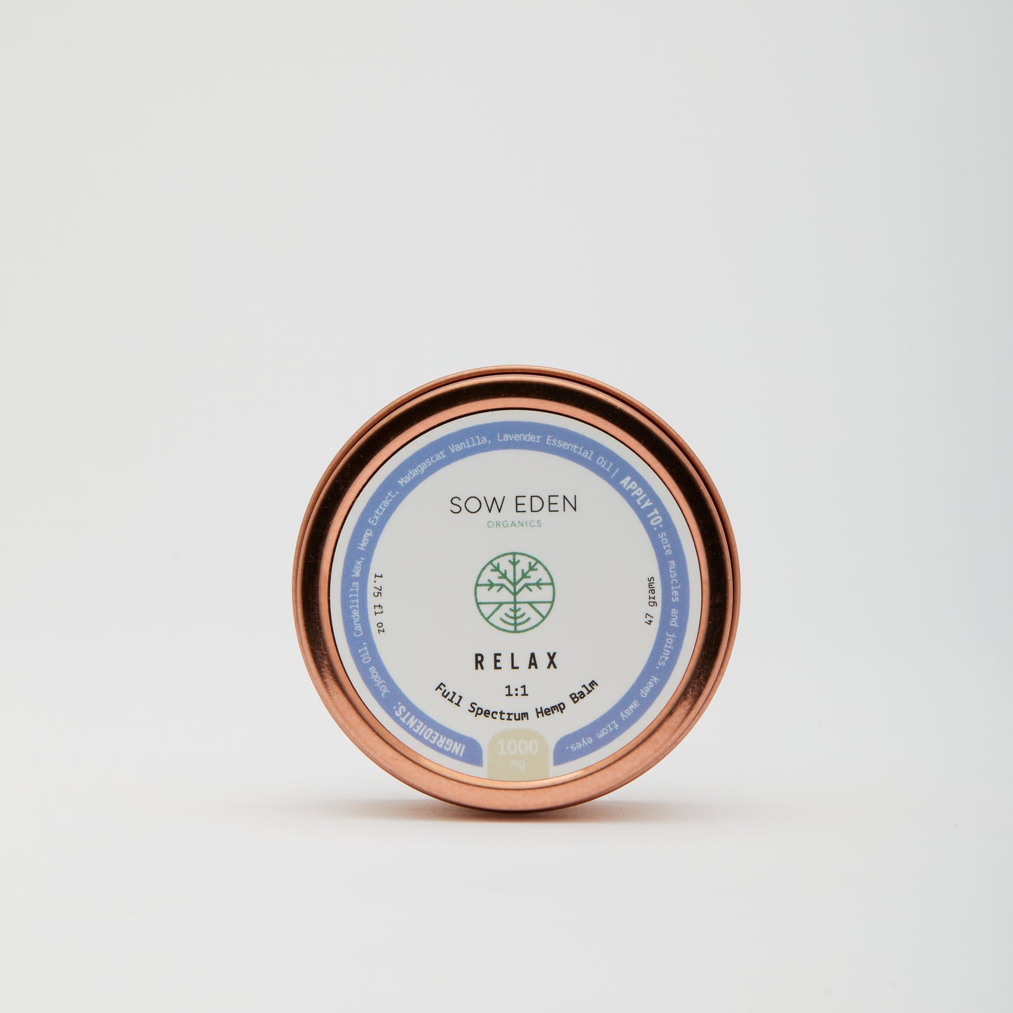 Organic Vegan CBD Relax 1:1 Full Spectrum Balm | Lavender Vanilla by Sow Eden