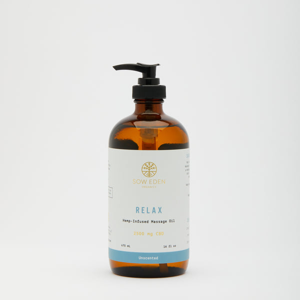 Relax Massage & Body Oil | CBD + CBN - Sow Eden