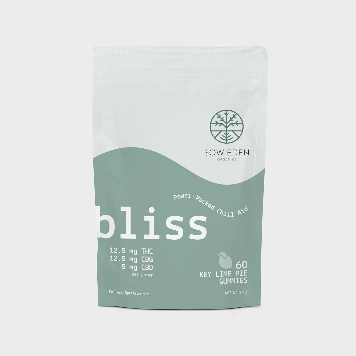 Organic Vegan CBD Bliss Gummy | THC + CBG + CBD Formula by Sow Eden