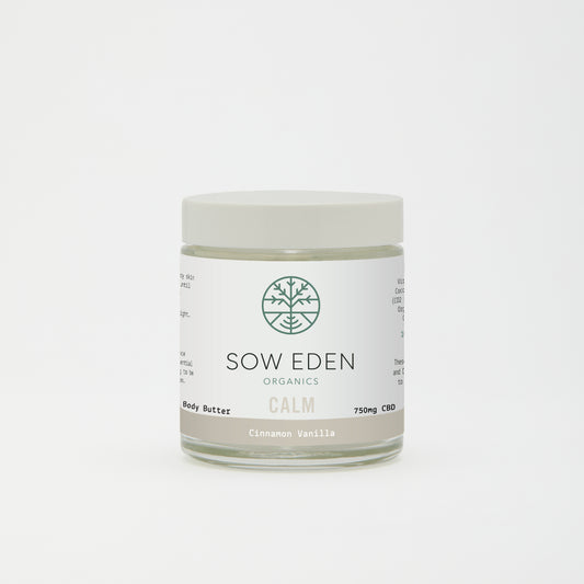 Organic Vegan CBD Calm Body Butter | Cinnamon Vanilla by Sow Eden