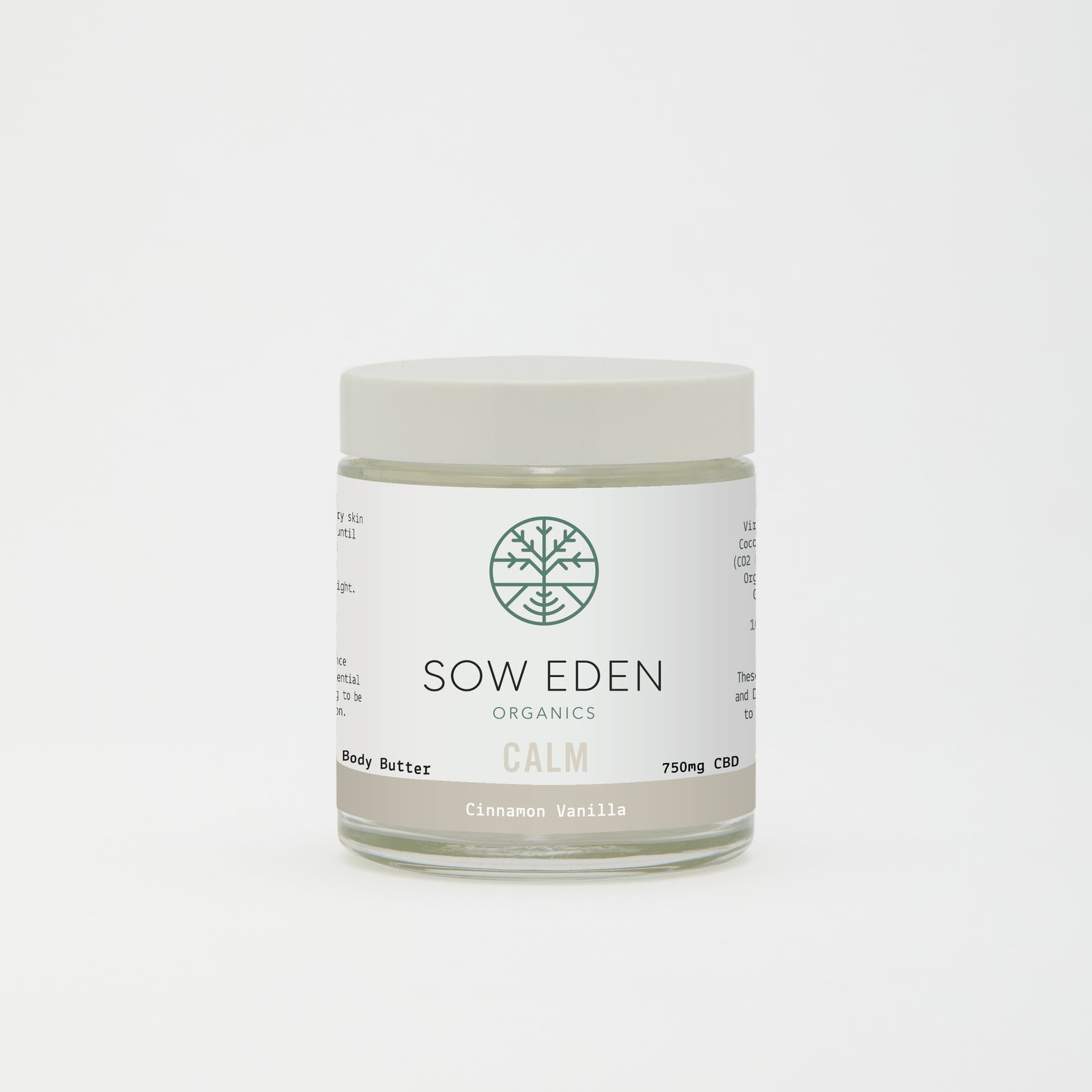 Organic Vegan CBD Calm Body Butter | Cinnamon Vanilla by Sow Eden