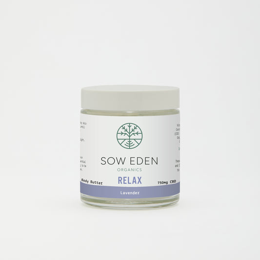 Organic Vegan CBD Relax Body Butter | Lavender by Sow Eden