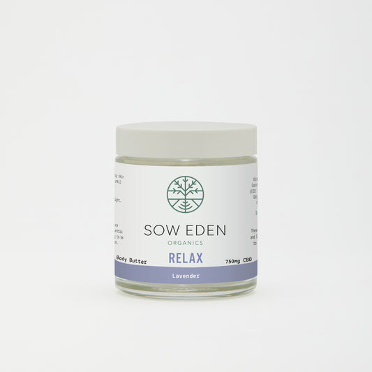 Organic Vegan CBD Relax Body Butter | Lavender by Sow Eden