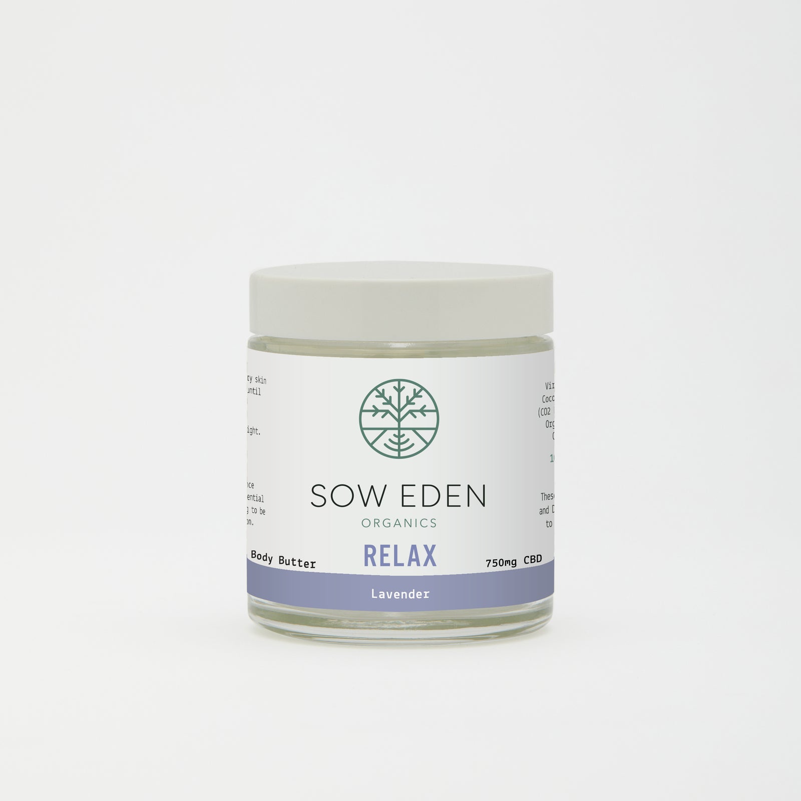Organic Vegan CBD Relax Body Butter | Lavender by Sow Eden