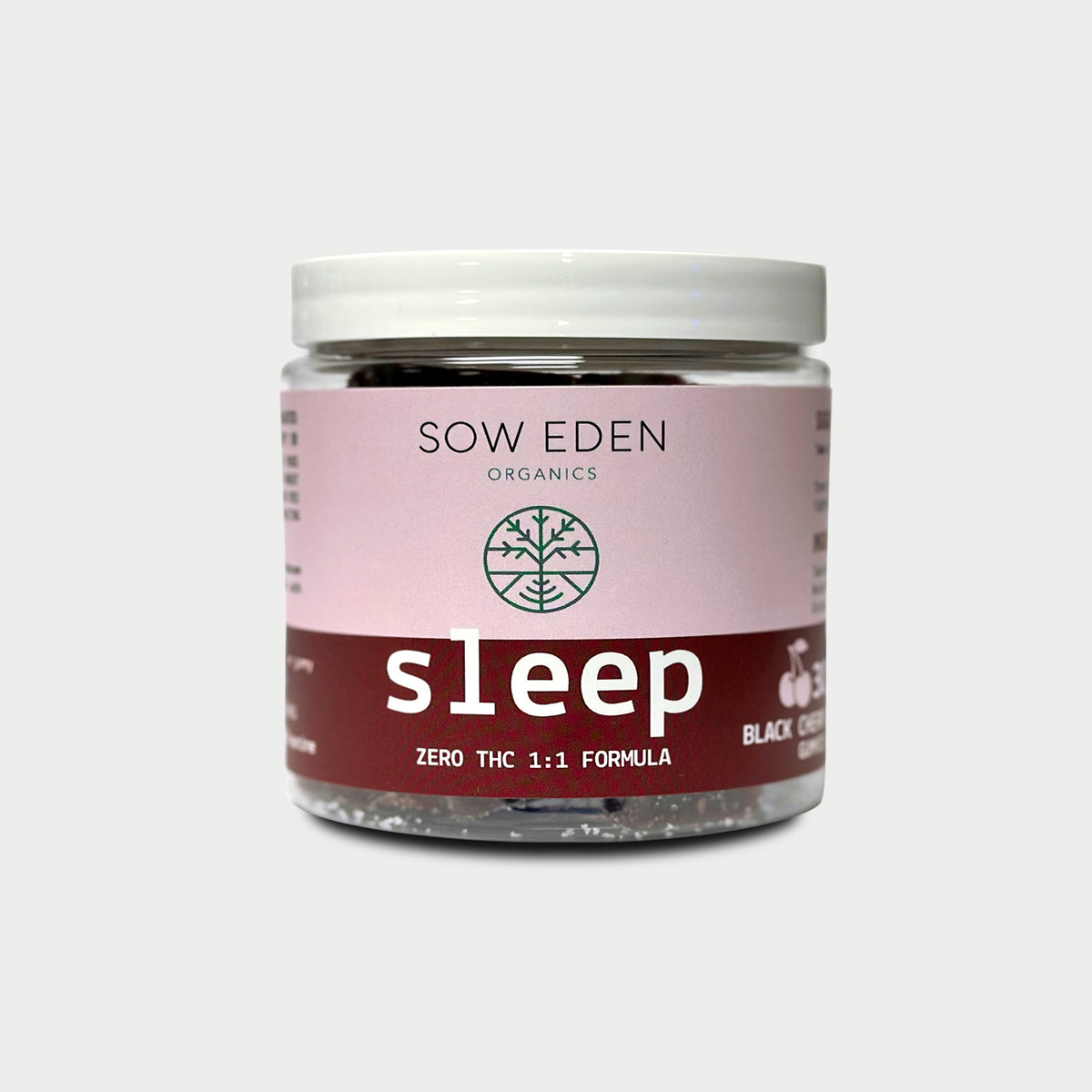 Zero THC Sleep Gummies | Black Cherry | CBN + CBD with Reishi &amp; L-Theanine