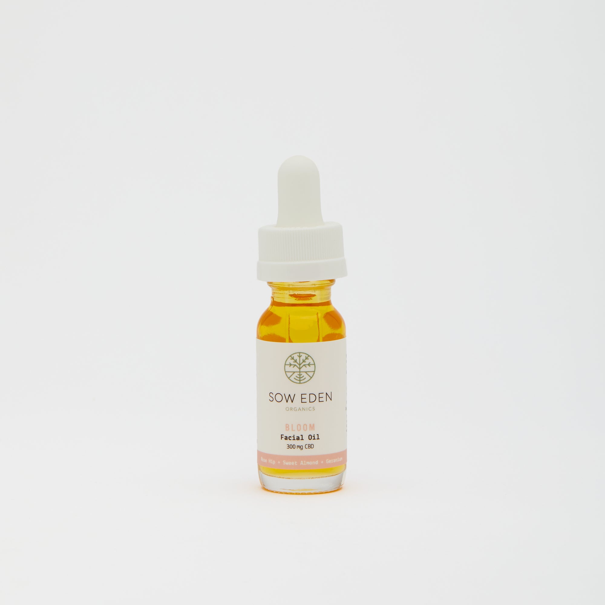 Organic Vegan CBD Bloom CBD Facial Oil | Rose Geranium by Sow Eden
