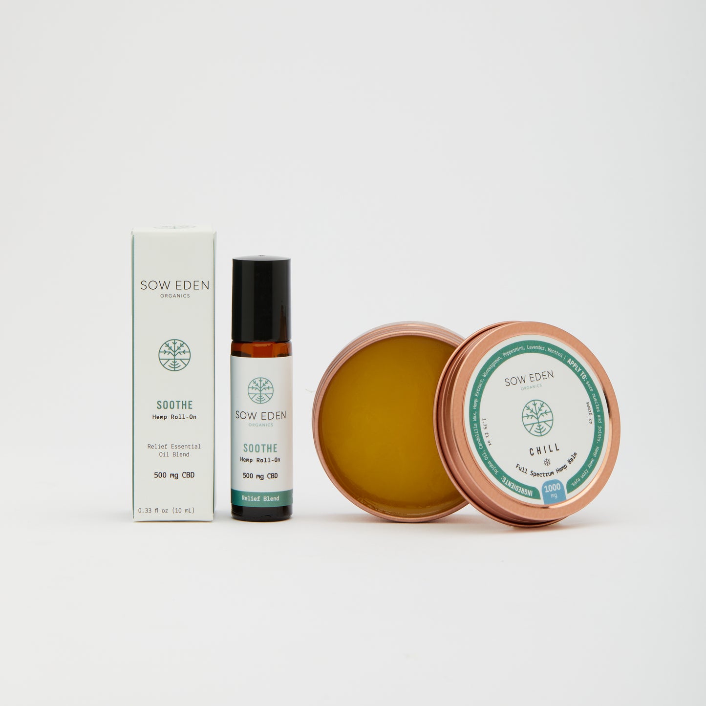 Organic Vegan CBD Chill Out Bundle | Best Selling Topicals Combo by Sow Eden