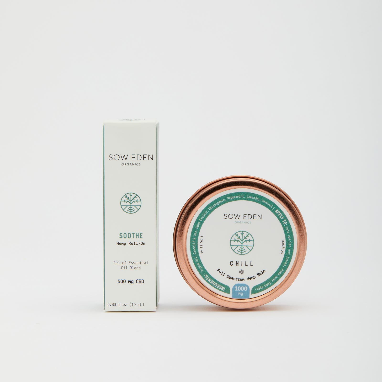 Organic Vegan CBD Chill Out Bundle | Best Selling Topicals Combo by Sow Eden