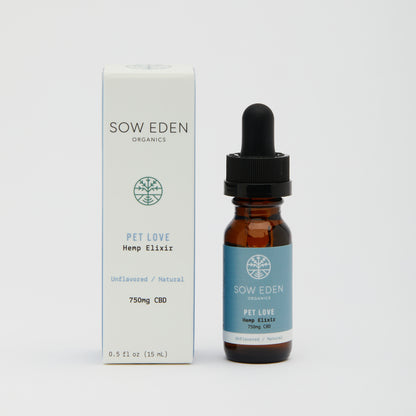 Organic Vegan CBD Pet Love Elixir | Zero THC Formula by Sow Eden