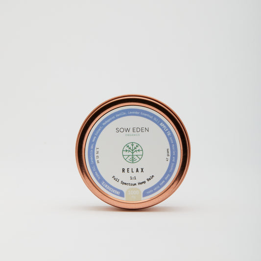 Organic Vegan CBD Relax 1:1 Full Spectrum Balm | Lavender Vanilla by Sow Eden