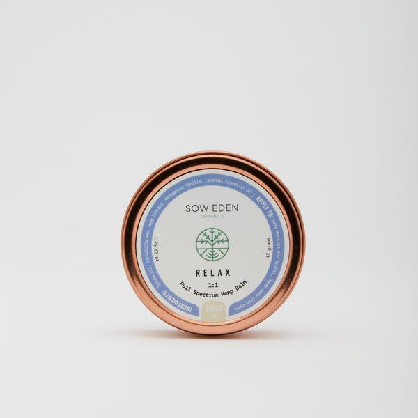 Organic Vegan CBD Relax 1:1 Full Spectrum Balm | Lavender Vanilla by Sow Eden