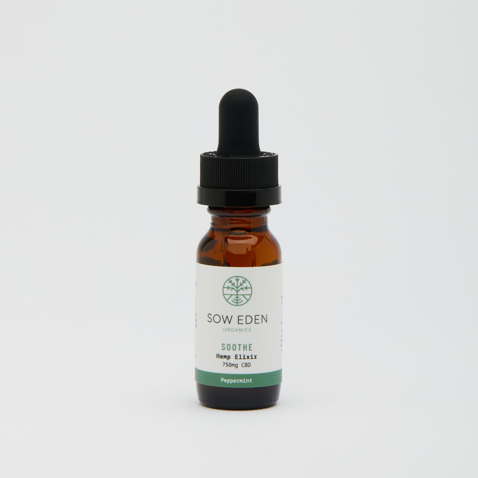 Organic Vegan CBD Soothe CBD Elixir | Peppermint by Sow Eden