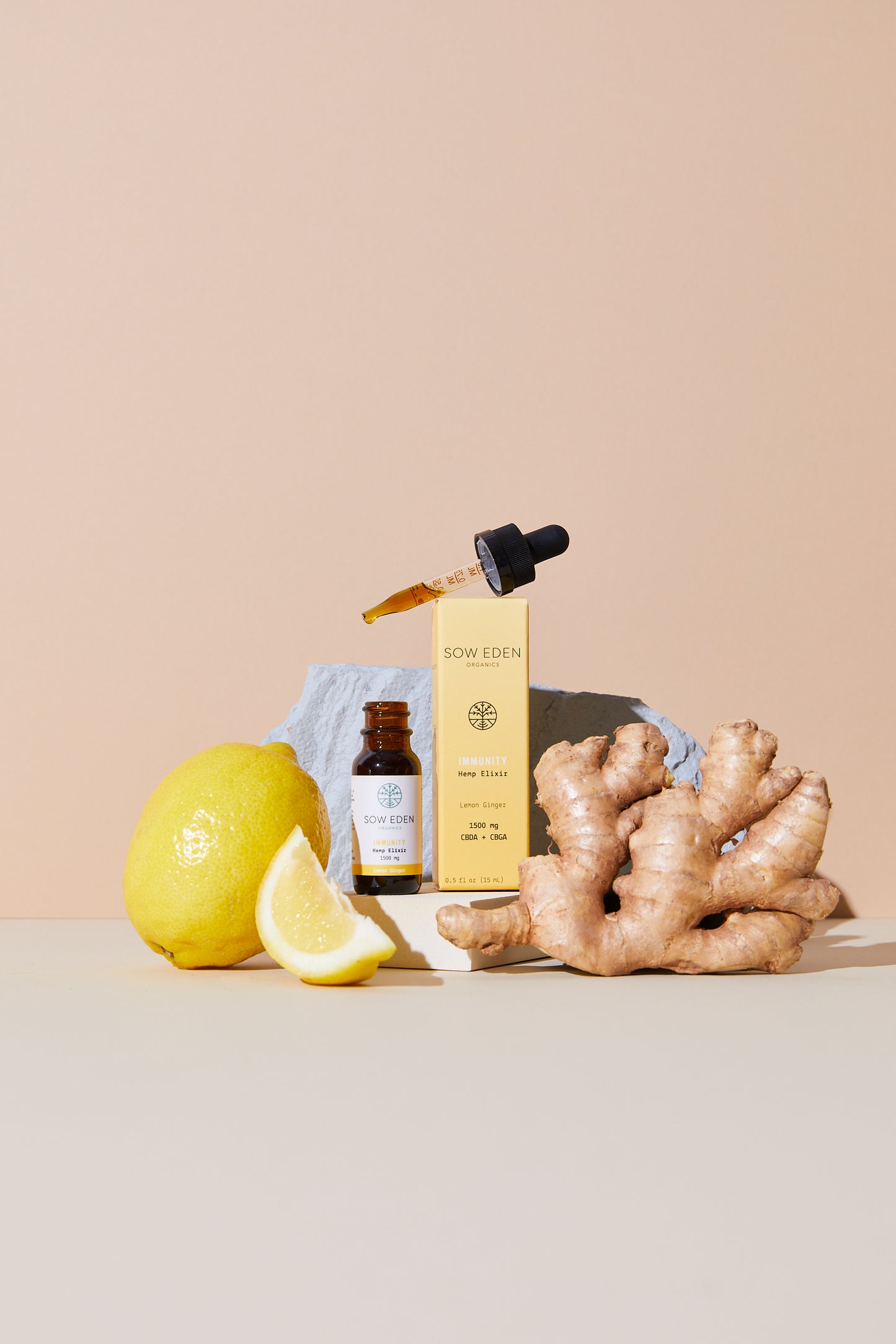 Immunity Elixir | Lemon Ginger + CBDA & CBGA